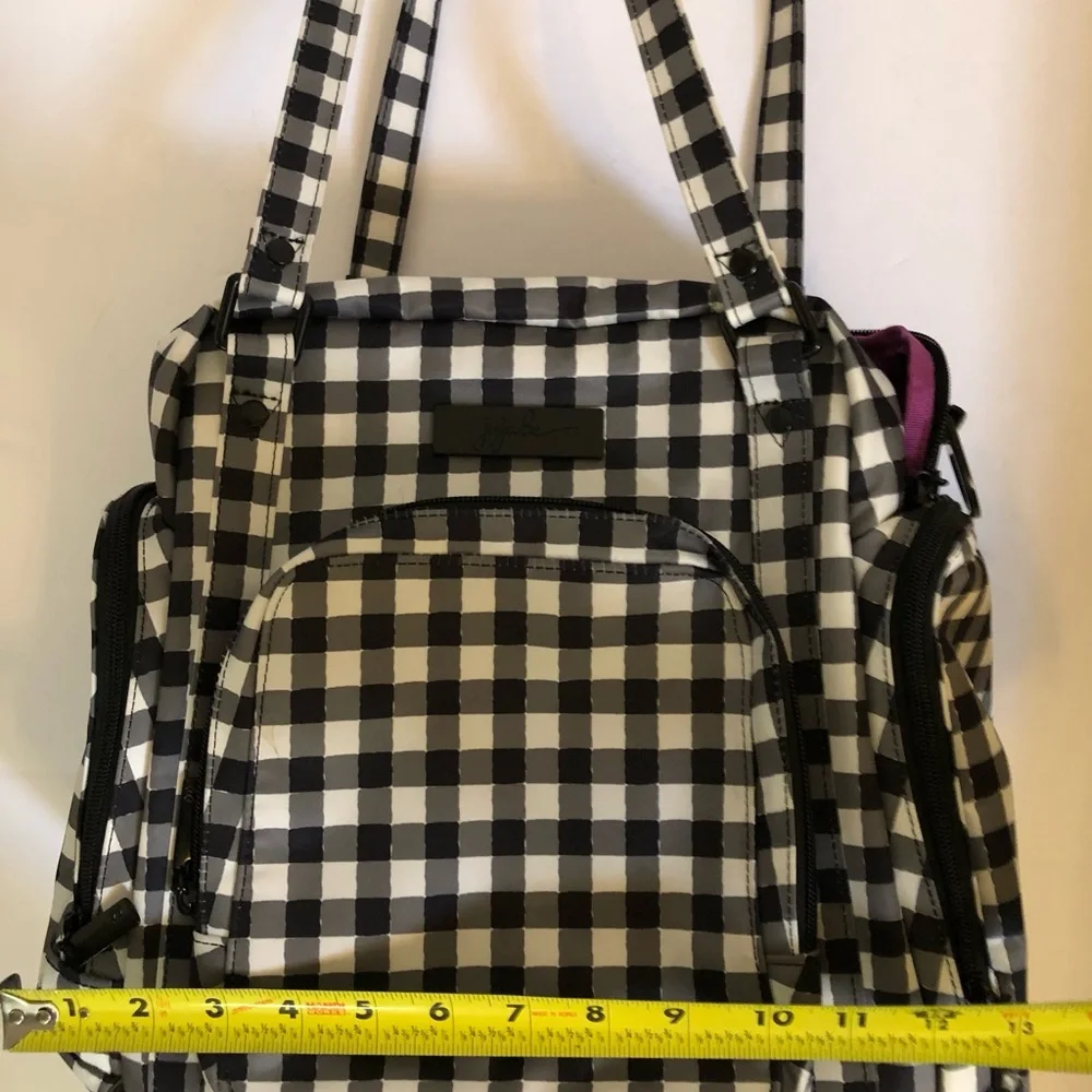 Ju-Ju-Be Black and White Gingham Baby Bag